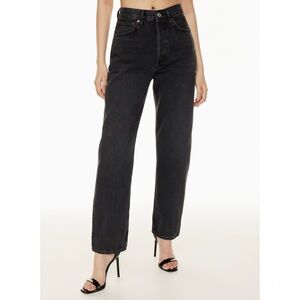 Agolde 90's Mid Rise Loose Fit Jeans in Photogram (Washed Black)